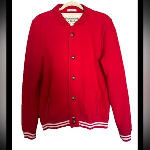 Abercrombie & Fitch Vintage Varsity Button Up Bomber Jacket Men’s Medium